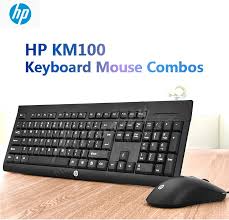 Combo Clavier + Souris Sans Fil- HP KM100- Sans Fil Azerty